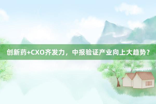 创新药+CXO齐发力，中报验证产业向上大趋势？