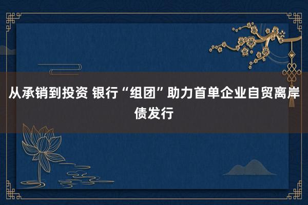 从承销到投资 银行“组团”助力首单企业自贸离岸债发行