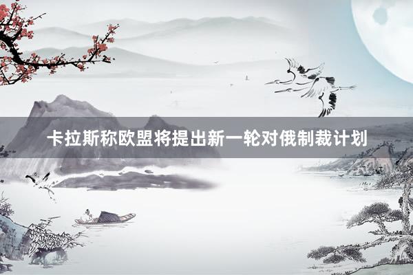 卡拉斯称欧盟将提出新一轮对俄制裁计划