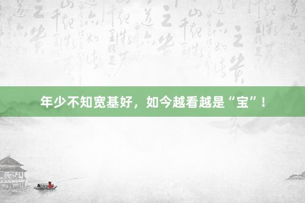 年少不知宽基好，如今越看越是“宝”！