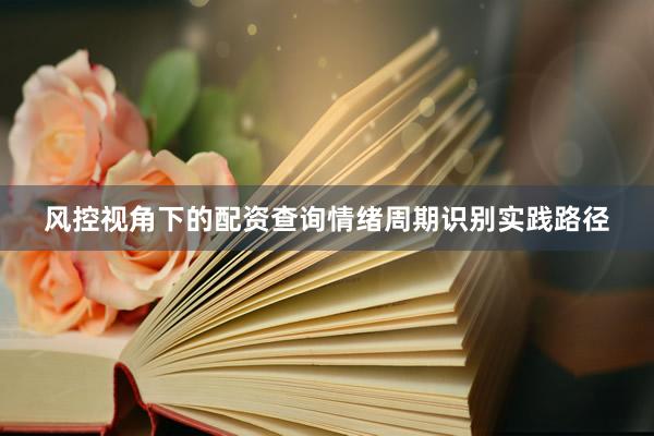 风控视角下的配资查询情绪周期识别实践路径