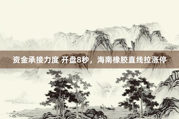 资金承接力度 开盘8秒，海南橡胶直线拉涨停