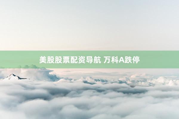 美股股票配资导航 万科A跌停